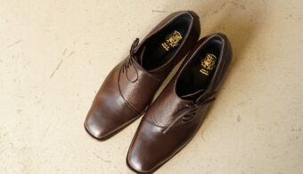 ご注文の一足　スムースと型押しのコンビサイドレース　ttsc-112